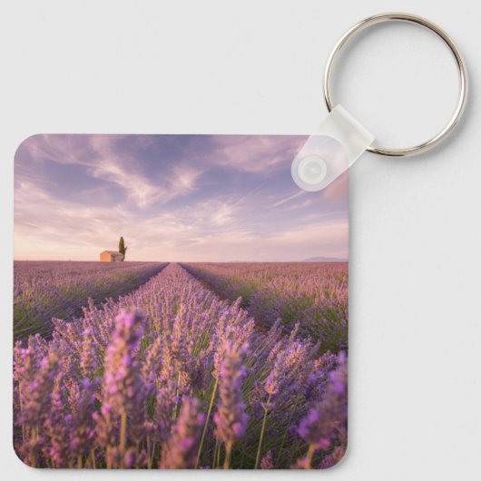Bloemen | Lavender Southern France Sleutelhanger (Achterkant)