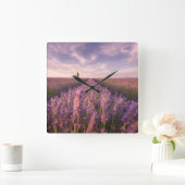 Bloemen | Lavender Southern France Vierkante Klok (Huis)