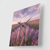 Bloemen | Lavender Southern France Vierkante Klok (Hoek)