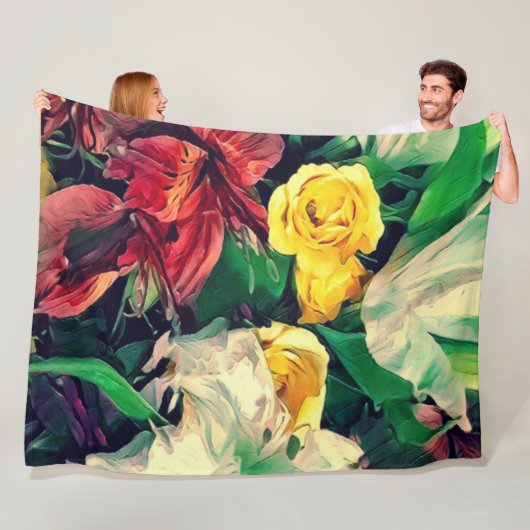 Bloemen Le Matin Fleece Deken (In situ)