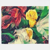 Bloemen Le Matin Fleece Deken (Voorkant (Horizontaal))