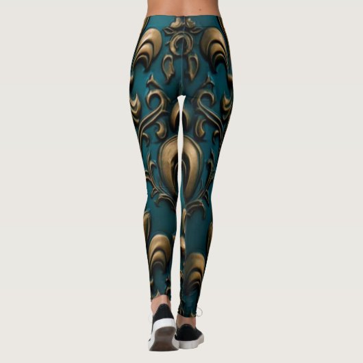  bloemen Leggings (Achterkant)