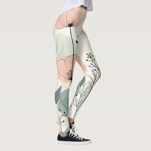 Bloemen Leggings - Moederdag ontwerp 1 (Rechts)