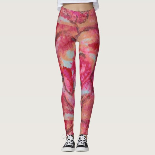 BLOEMEN LEGGINGS VAN DE KUNSTENAAR PAULA REILLY. (Voorkant)