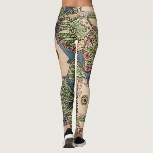 Bloemen Leggings van HAS Jewels (Achterkant)