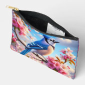 Bloemen/lente Blue Jay kunst Etui (Open)