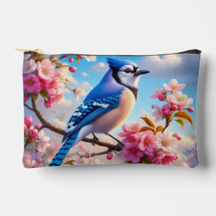 Bloemen/lente Blue Jay kunst Etui