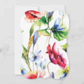 Bloemen lente bruids douche uitnodiging (Achterkant)