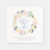 Bloemen  lente bruiloft Custom Servetten (Voorkant)