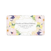 Bloemen  lente bruiloft etiket (Voorkant)