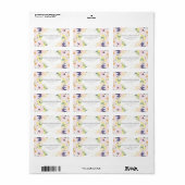 Bloemen  lente bruiloft etiket (Full Sheet)