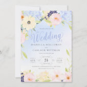 Bloemen lente bruiloft kaart (Voorkant)