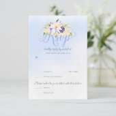 Bloemen lente bruiloft RSVP Kaartje (Staand voorkant)