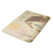 Bloemen/lente cottage badmat (Gekanteld)