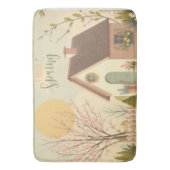 Bloemen/lente cottage badmat (Voorkant Verticaal)