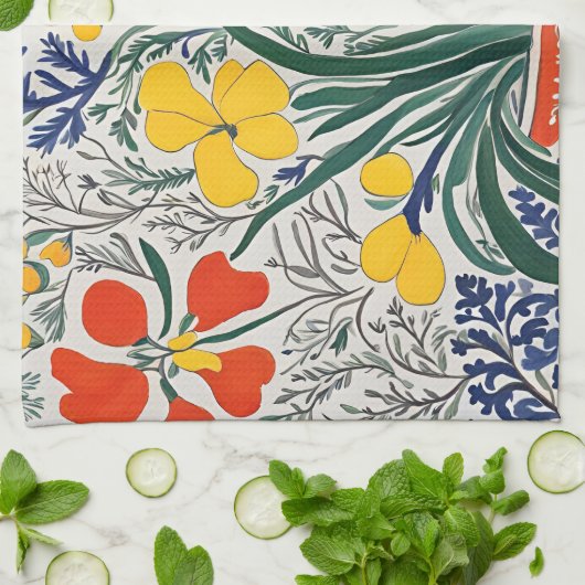 Bloemen Lente Inspiratie Theedoek (Gevouwen)