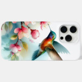 Bloemen/lente kolibrie kunstwerk Case-Mate iPhone case (Achterkant (horizontaal))