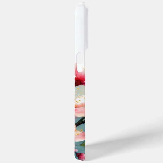 Bloemen/lente kolibrie kunstwerk Case-Mate iPhone case (Achterkant / Rechts)