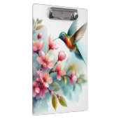 Bloemen/lente kolibrie kunstwerk klembord (Rechts)