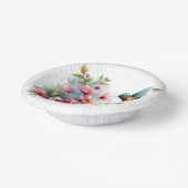 Bloemen/lente kolibrie kunstwerk papieren kommen (Gebogen)