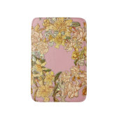 Bloemen Lente krans Bloem Roze Bloemen Art Badmat (Voorkant Verticaal)