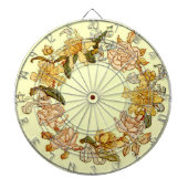 Bloemen Lente krans Bloem Roze Bloemen Art Dartbord (Voorkant)