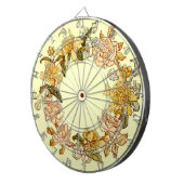 Bloemen Lente krans Bloem Roze Bloemen Art Dartbord (Voorkant Rechts)