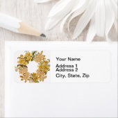 Bloemen Lente krans Bloem Roze Bloemen Art Etiket