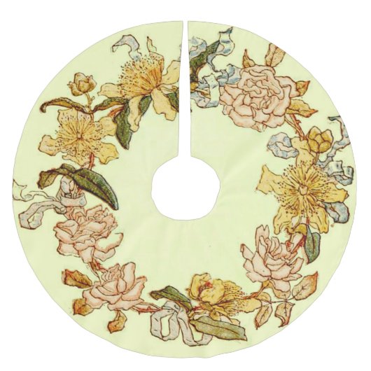 Bloemen Lente krans Bloem Roze Bloemen Art Kerstboom Rok (Voorkant)