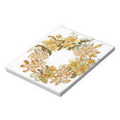 Bloemen Lente krans Bloem Roze Bloemen Art Notitieblok (Linkerzijde)