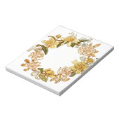 Bloemen Lente krans Bloem Roze Bloemen Art Notitieblok (Linkerzijde)