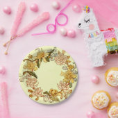 Bloemen Lente krans Bloem Roze Bloemen Art Papieren Bordje (Feest)