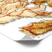 Bloemen Lente krans Bloem Roze Bloemen Art Poster (Hoek)