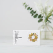 Bloemen Lente krans Bloem Roze Bloemen Art Visitekaartje (Staand voorkant)