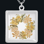 Bloemen Lente krans Bloem Roze Bloemen Art Zilver Vergulden Ketting<br><div class="desc">Lente Bloemen! bloemenkrans heeft een geweldige kleur voor de lente. Het heeft ouderwetse gele en roze bloemen gewikkeld in een cirkel. Perfect voor een uitnodiging. Om een monogram toe te voegen aan de bloem, klikt u op "aanpassen" en naar rechts, kies "tekst toevoegen" om een initiaal toe te voegen. U...</div>