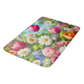 Bloemen/lente kunstwerk badmat (Gekanteld)