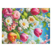 Bloemen/lente kunstwerk tafelkleed (Voorkant (Horizontaal))