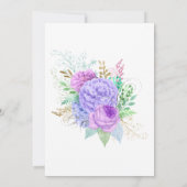 Bloemen Lentebruidpaar Bruiloft Uitnodiging (Achterkant)