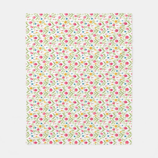 Bloemen leren ons geduld fleece deken (Voorkant)
