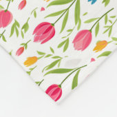 Bloemen leren ons geduld fleece deken (Hoek)