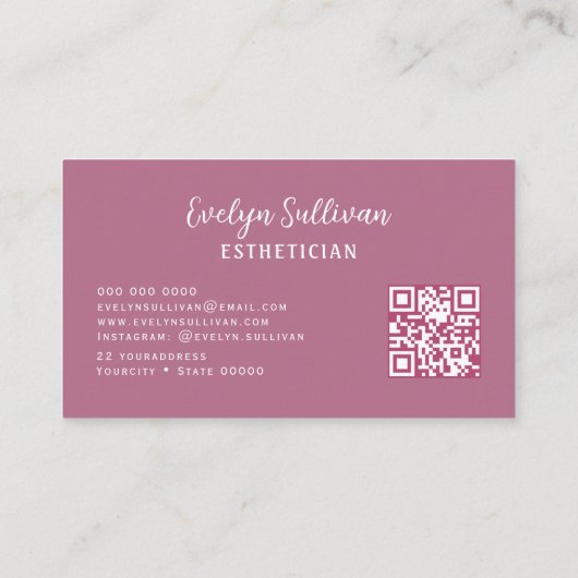 Bloemen Letters Skin Visitekaartje (Achterkant)