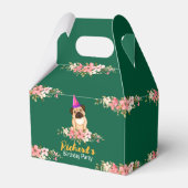 Bloemen Leuke Puppy Kids Verjaardag Bedankdoosjes (Achterkant)