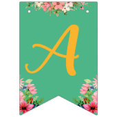 Bloemen Leuke Puppy Kids Verjaardag Vlaggetjes (Derde vlag)