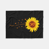 Bloemen leukemie bewustzijn fleece deken (Voorkant (Horizontaal))