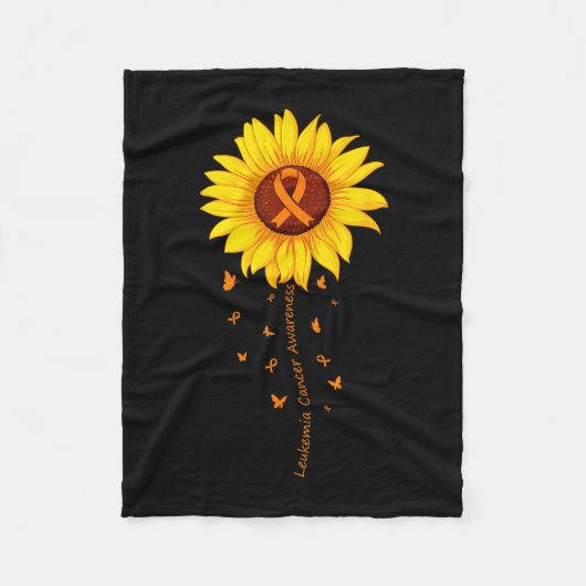 Bloemen leukemie bewustzijn fleece deken (Voorkant)