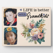 Bloemen leven is beter 2 foto Kleinkinderen paarse Fotoplaat (Voorkant)