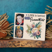 Bloemen leven is beter 2 foto Kleinkinderen paarse Fotoplaat (Zijkant)