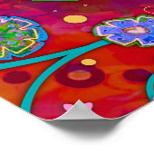 Bloemen leven is taai Quote Inspirerend Poster (Hoek)