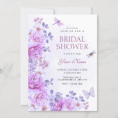 Bloemen libelle bruidsshower kaart (Voorkant)