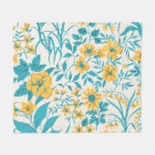 Bloemen: Liberty Motif Naadloos Fleece Deken (Voorkant (Horizontaal))